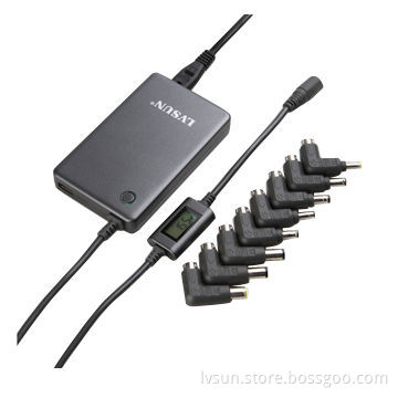 70W 17mm Ultra Slim Universal Laptop AC Adapter with High Light LED Voltage Indicator